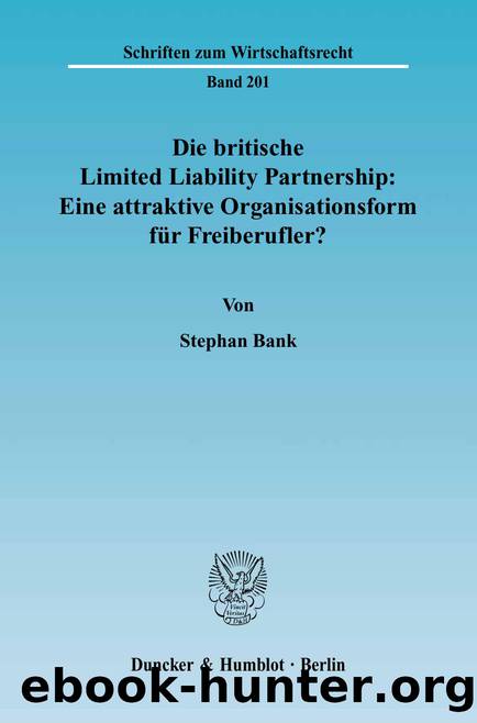Bank by Schriften zum Wirtschaftsrecht (9783428521524)