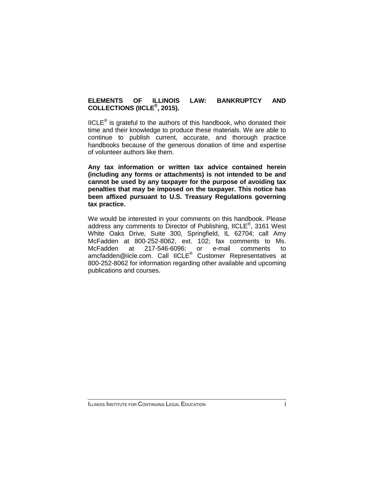 Bankruptcy and Collections by Kevin C. Driscoll Jr. Yvette V. Mishev Timothy S. McFadden S. Linn Perkins