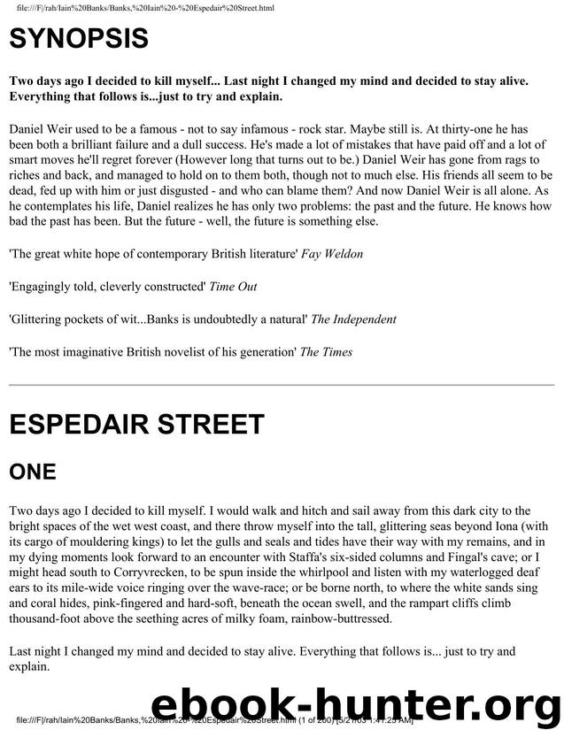 Banks, Iain - Espedair Street by Banks Iain