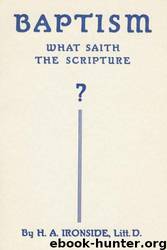 Baptism by Harry A. Ironside