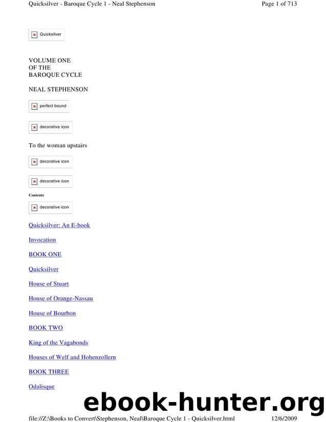 Baroque Cycle 1 - Quicksilver by Neal Stephenson