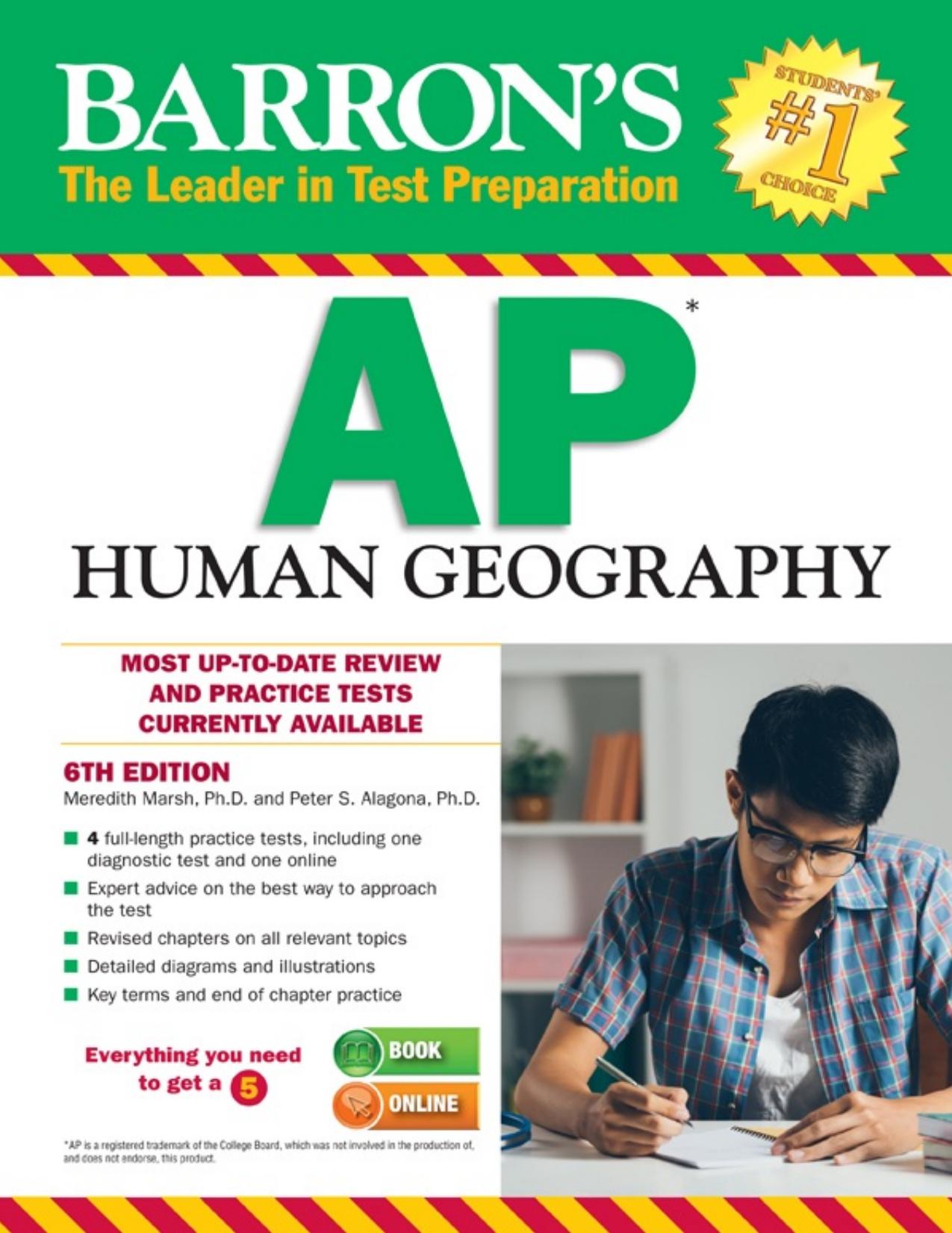 Barron's AP Human Geography, 6th Edition by Meredith Marsh Peter S. Alagona