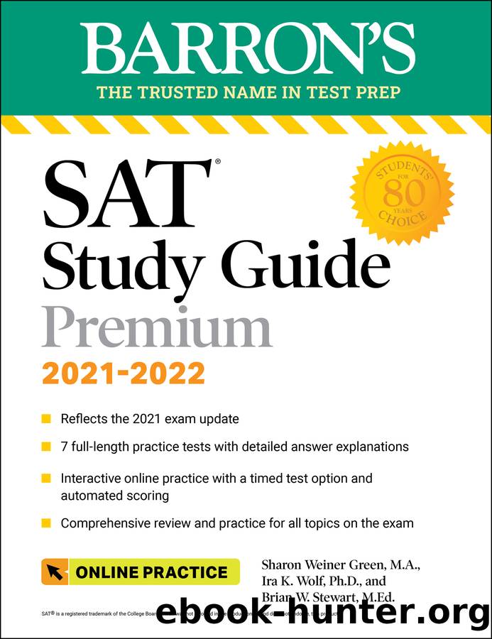 Barron's SAT Study Guide Premium, 2021-2022 (Reflects the 2021 Exam Update) by Sharon Weiner Green