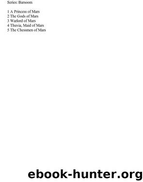 Barsoom series by Edgar Rice Burroughs