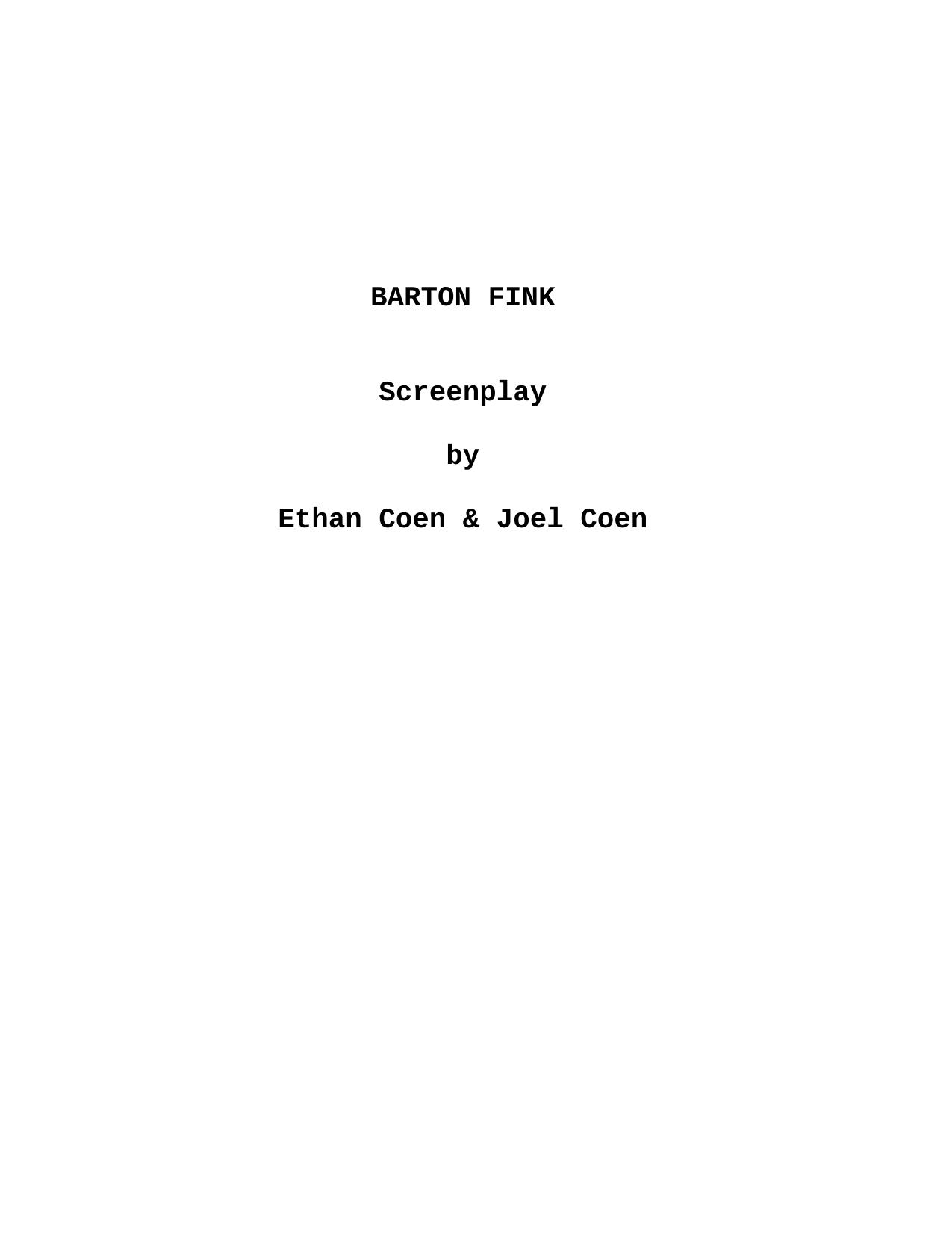 Barton Fink by Unknown
