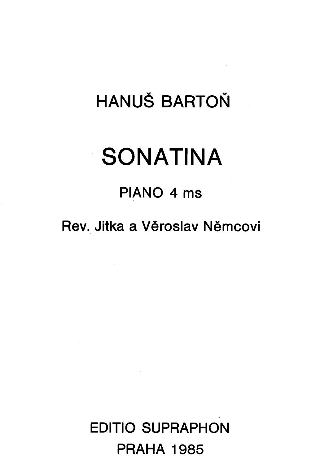Barton by Sonatina for 4 hands