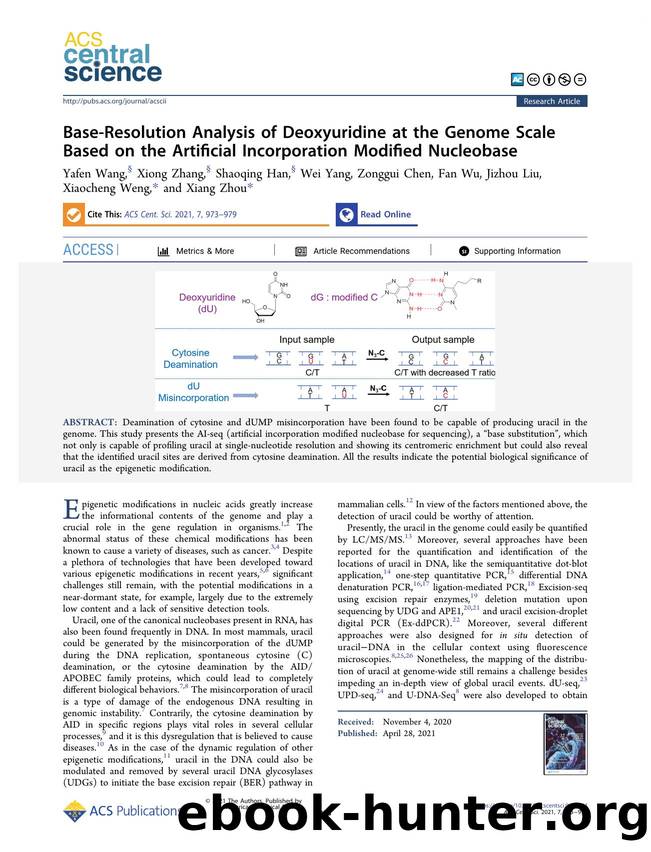 Base-Resolution Analysis of Deoxyuridine at the Genome Scale Based on the Artificial Incorporation Modified Nucleobase by unknow