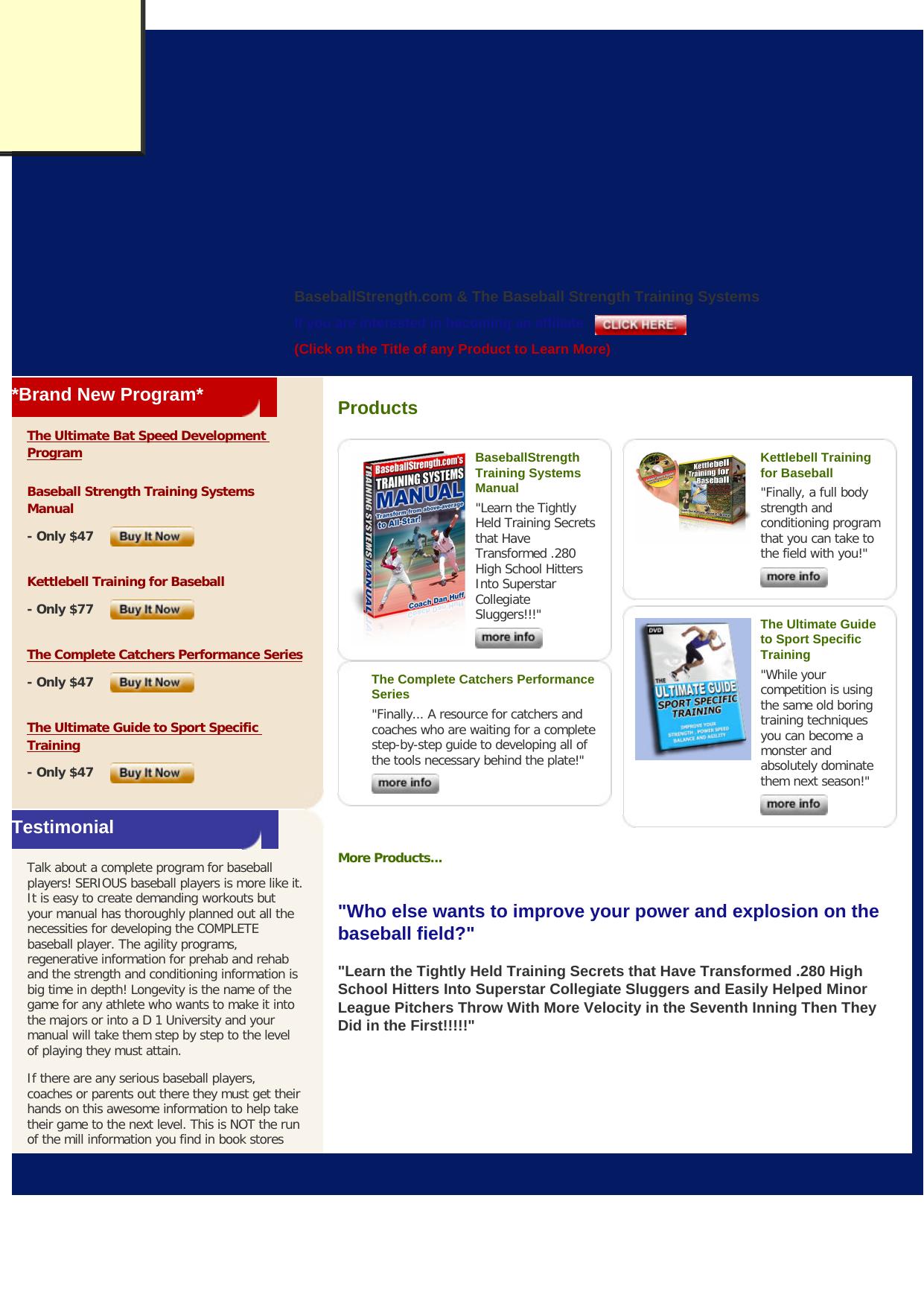 Baseball Strength Training Systems.. by Best of Kuszter's Collection