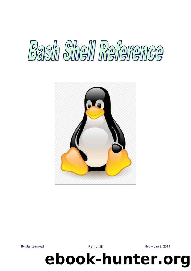 Bash Shell Referance by Jan Zumwalt20100103225022