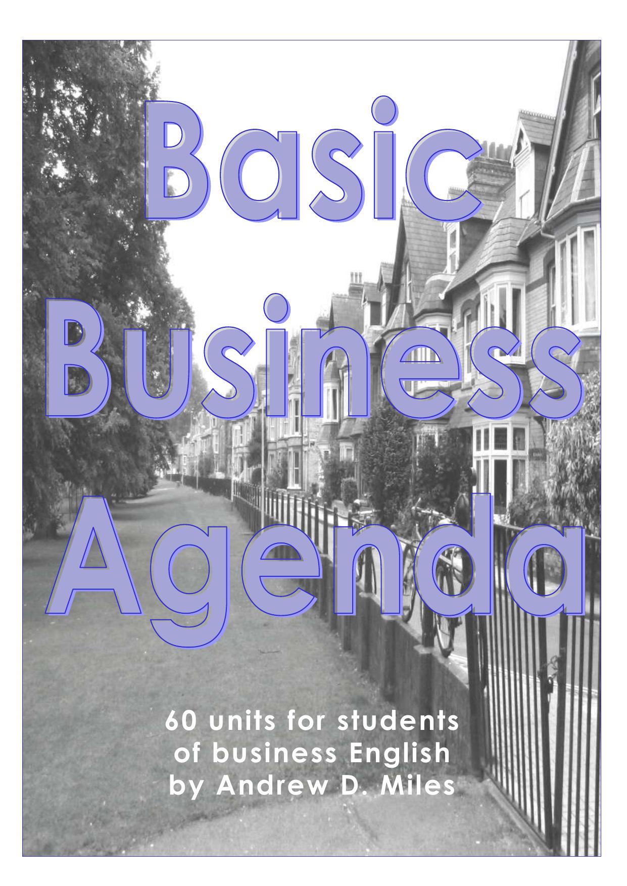 Basic Business Agenda by Miles Andrew D