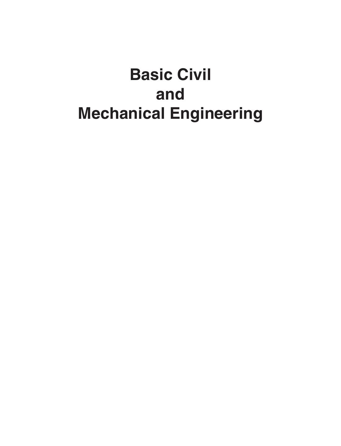 Basic Civil and Mechanical Engineering by G. Shanmugam M. S. Palanichamy