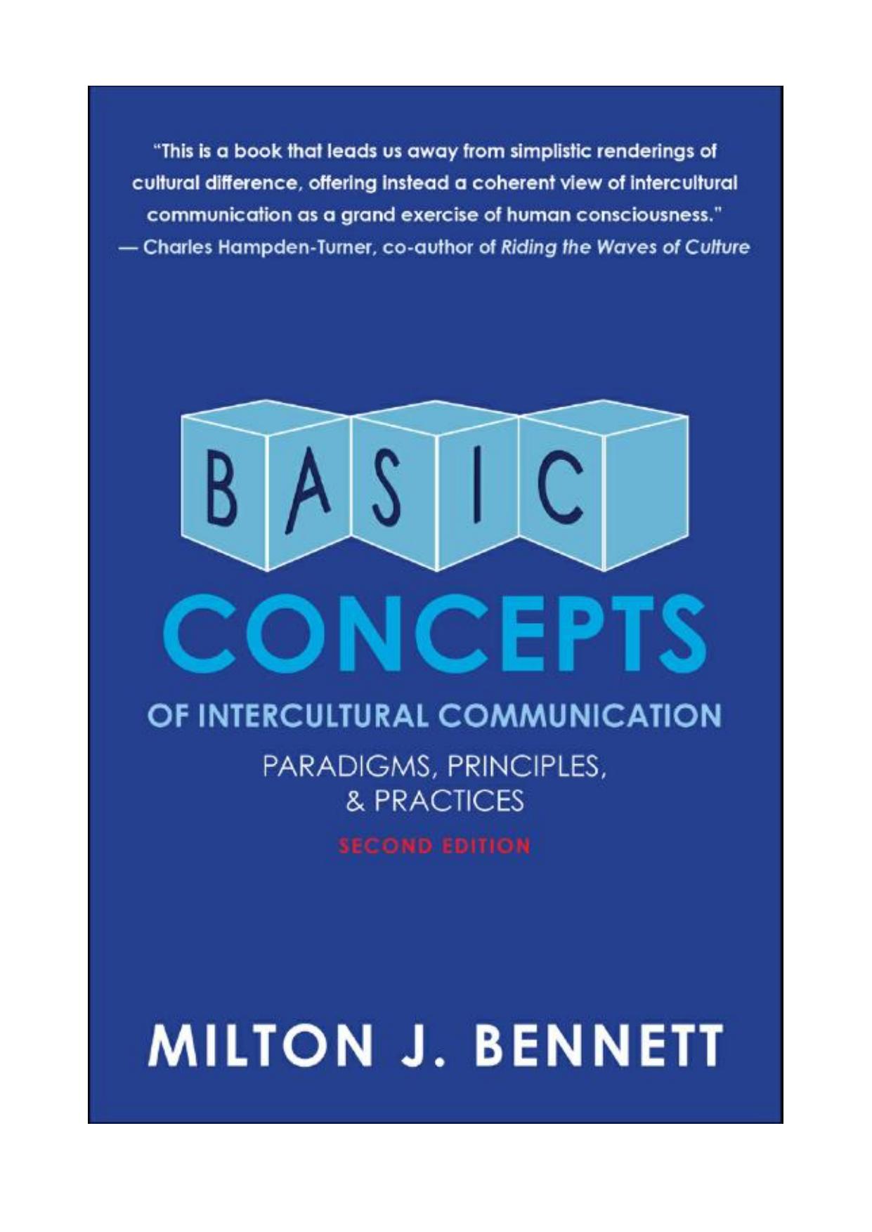 Basic Concepts of Intercultural Communication: Paradigms, Principles, and Practices by Milton J. Bennett