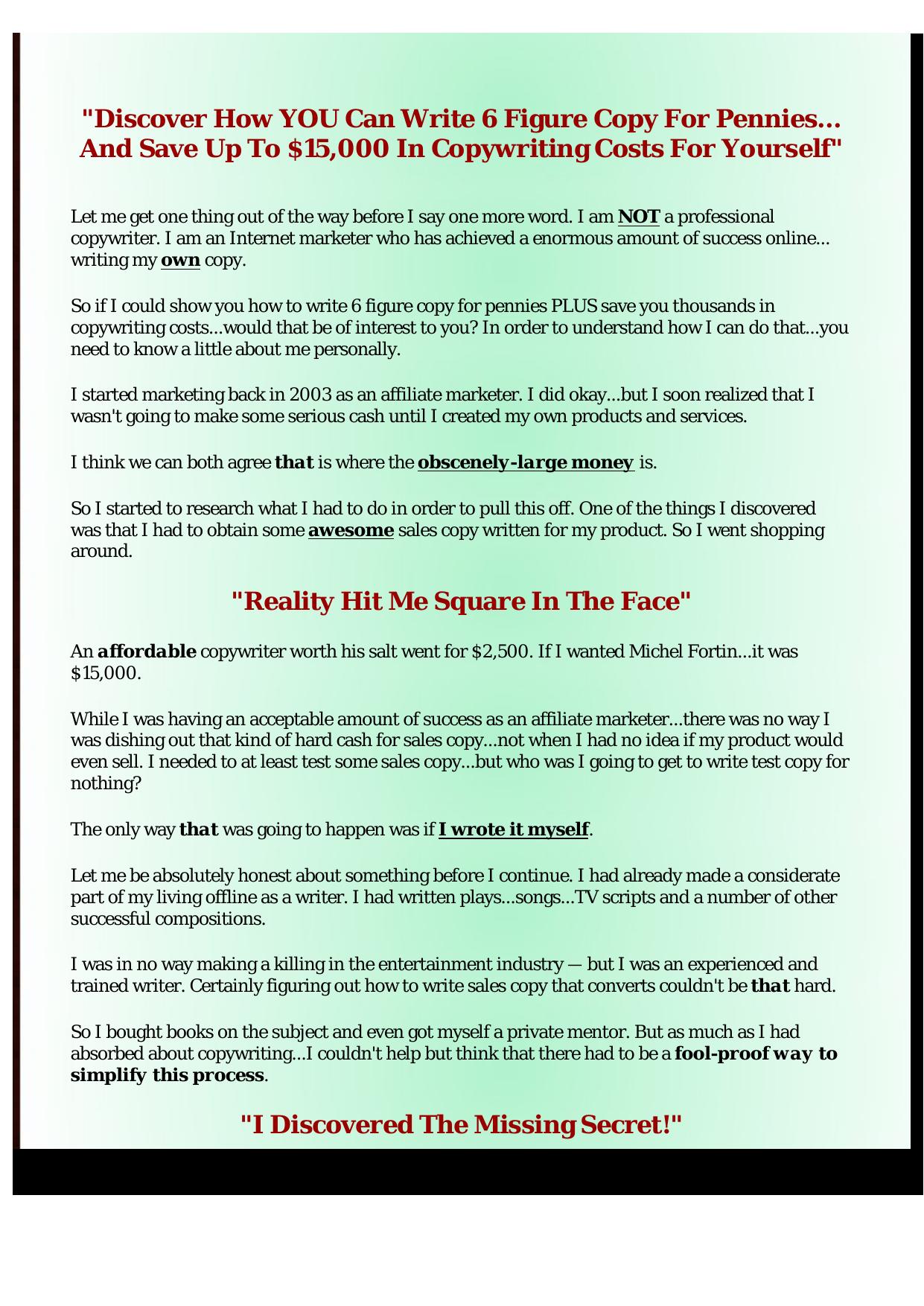 Basic Copywriting In Plain English. by Best of Kuszter's Collection