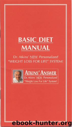 Basic Diet Manual by Robert C. Atkins