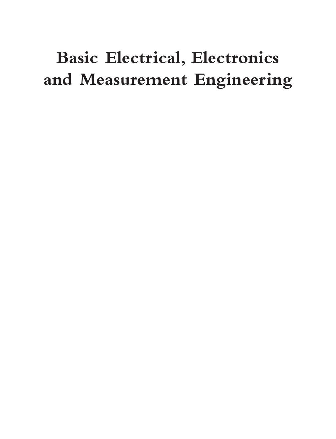 Basic Electrical Electronics and Measurement Engineering AU SALIVAHNAN by Unknown