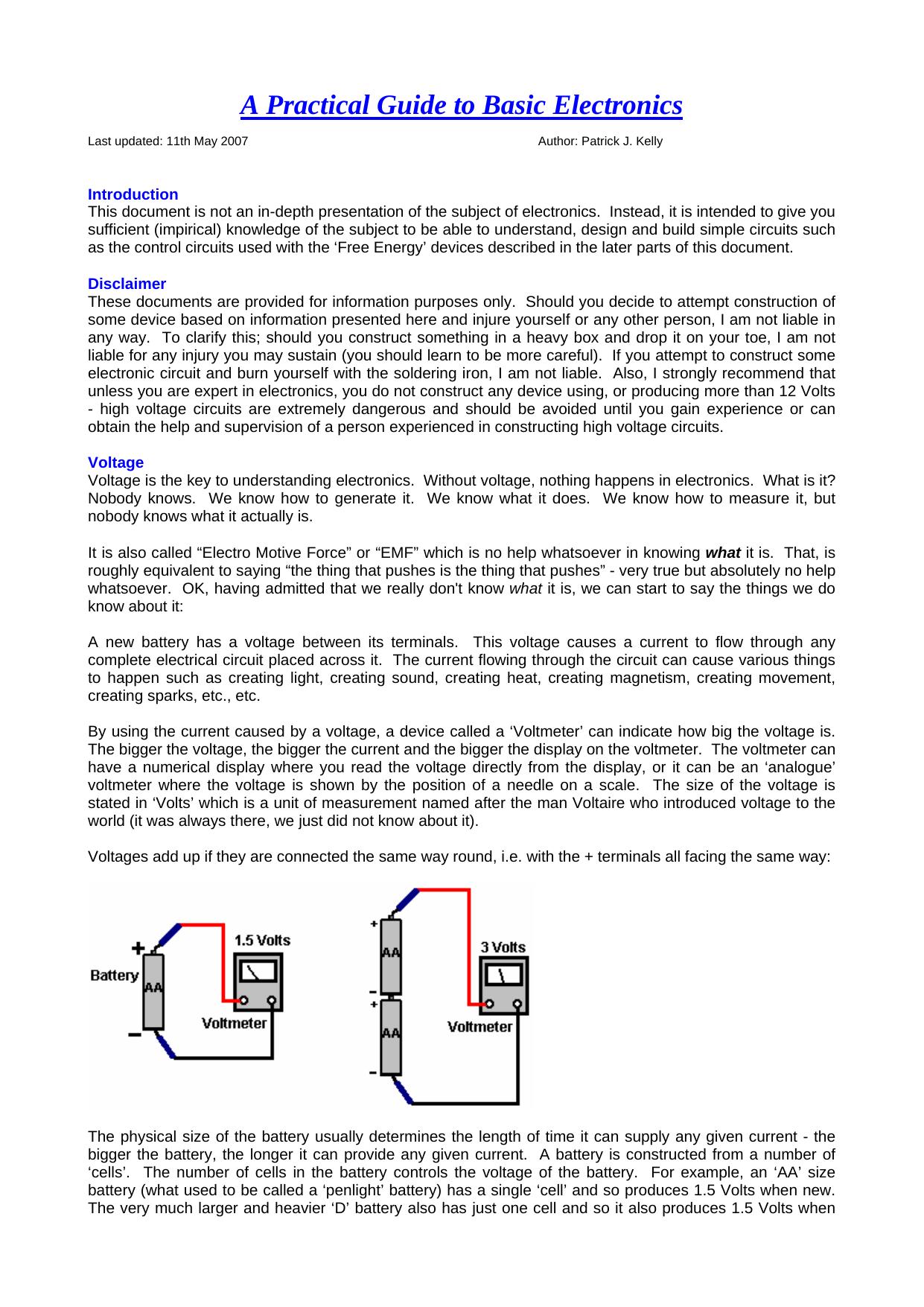 Basic Electronics Tutorial by unknow