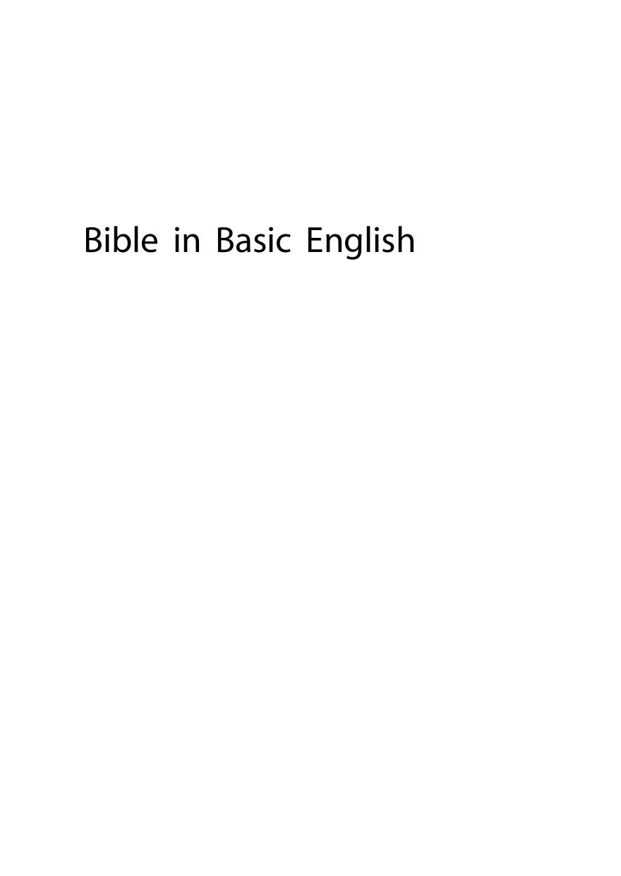 Basic English Bible by Unknown