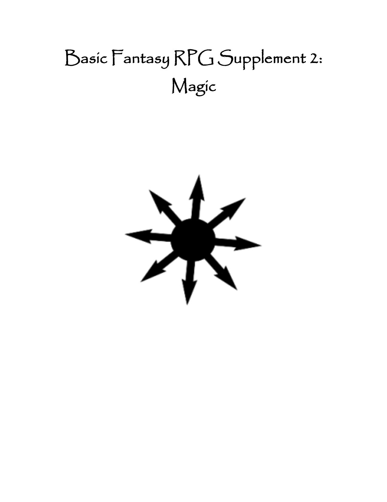 Basic Fantasy RPG Supplement 2 by brad mclaughlin