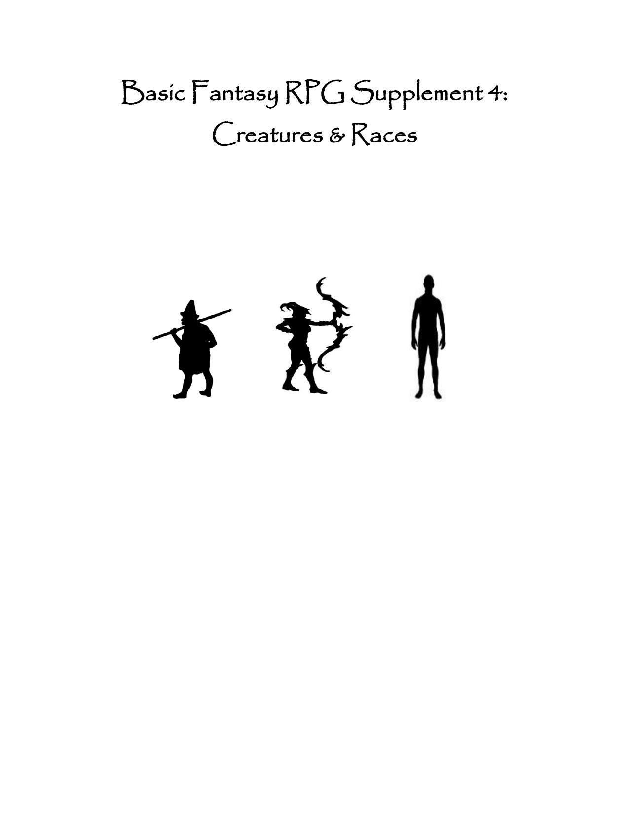 Basic Fantasy RPG supplement 4 by Chris Gonnerman