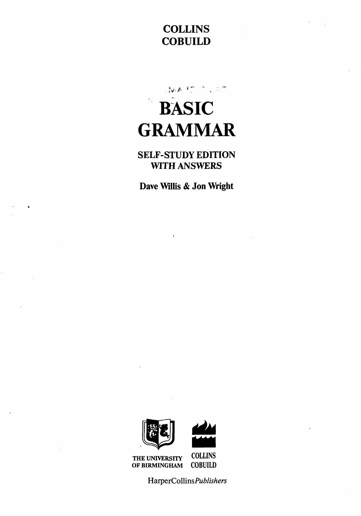 Basic Grammar: Self-Study Edition with Answers by Willis D. Wright J