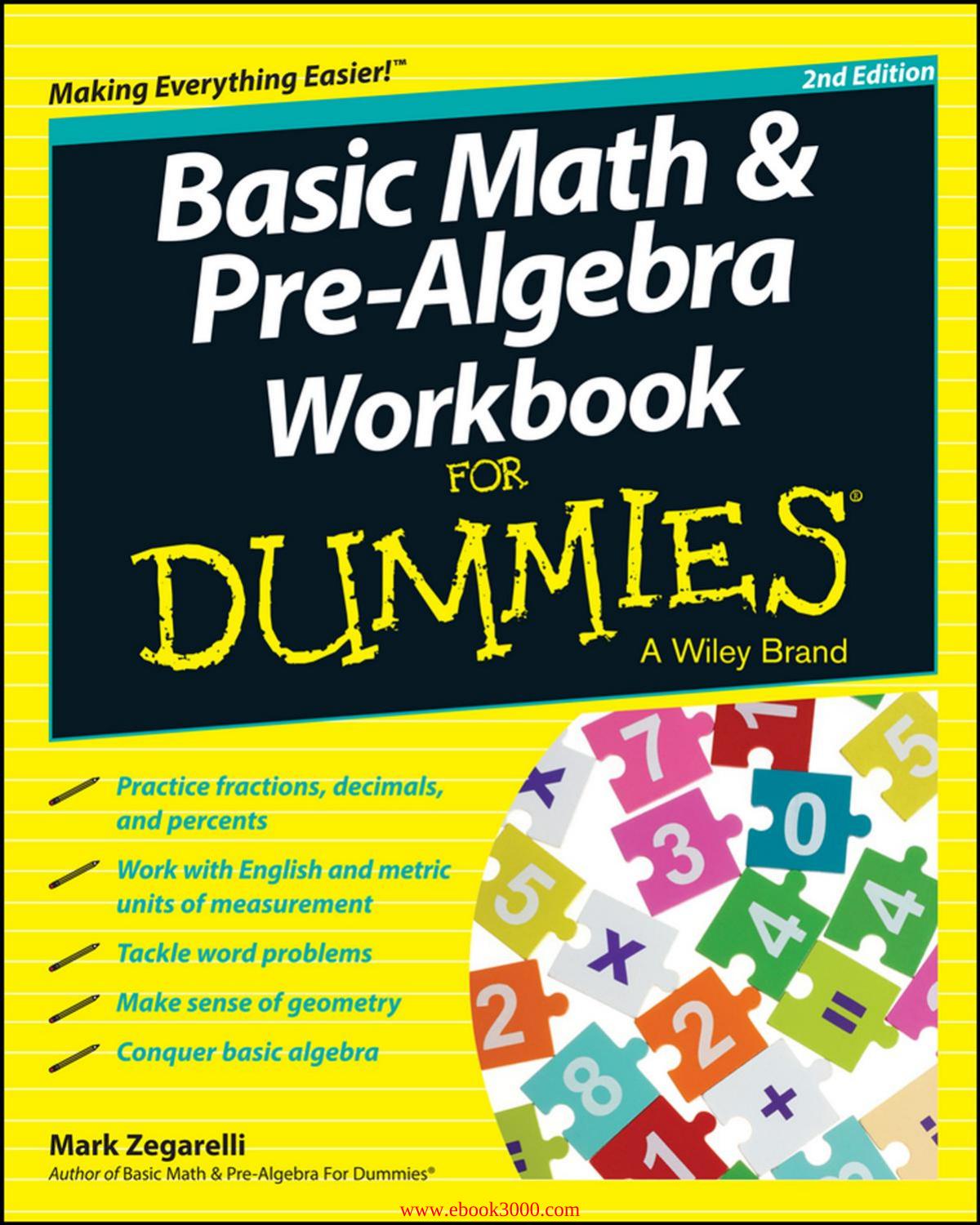 Basic Math & Pre-algebra Workbook For Dummies(R) by Unknow