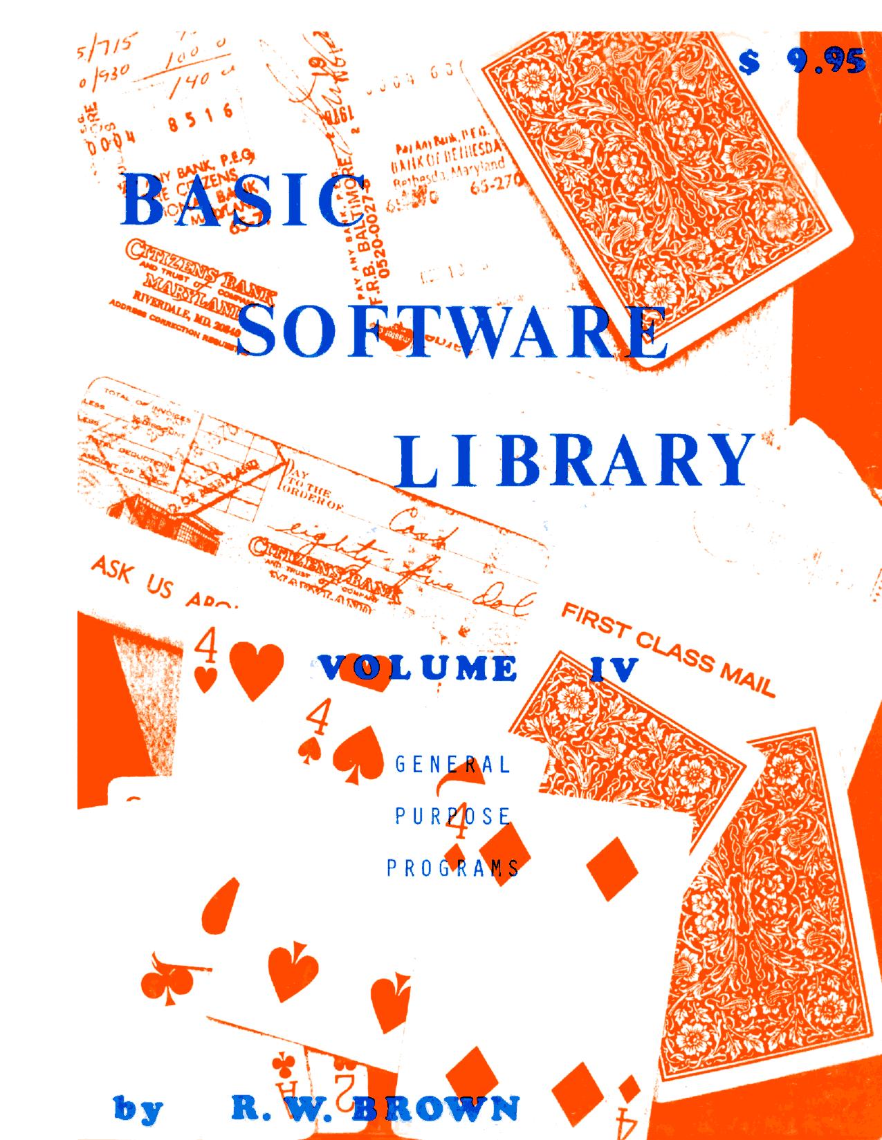 Basic Software Library Vol. 4 (1977)(Scientific Research Inst.)(pdf) by Scanned: Ira Goldklang