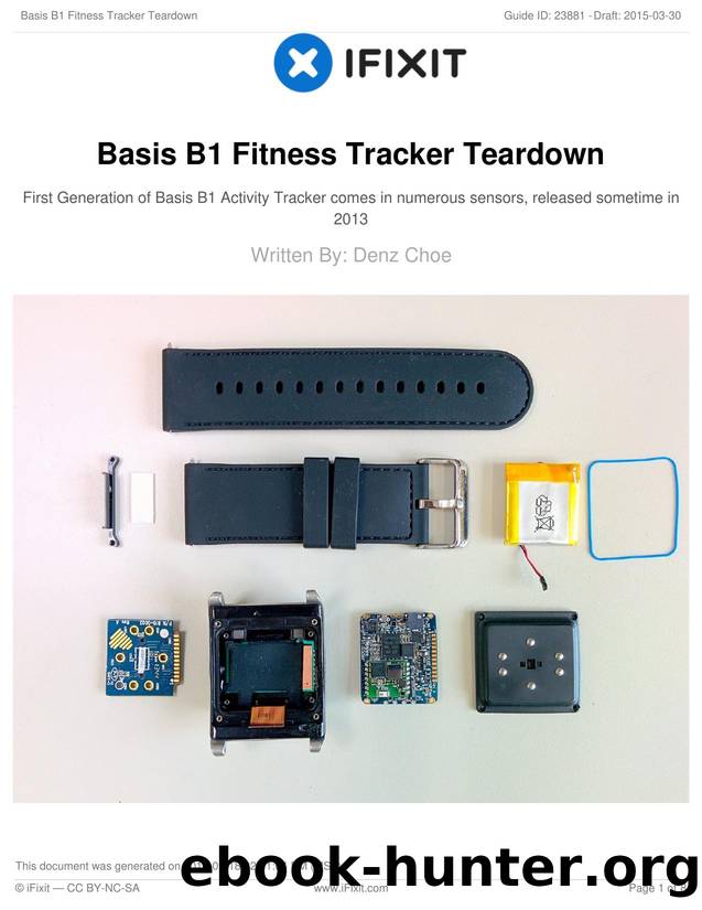 Basis B1 Fitness Tracker Teardown by Unknown