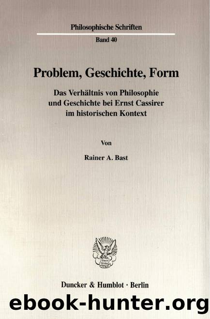 Bast by Problem Geschichte Form (9783428502370)