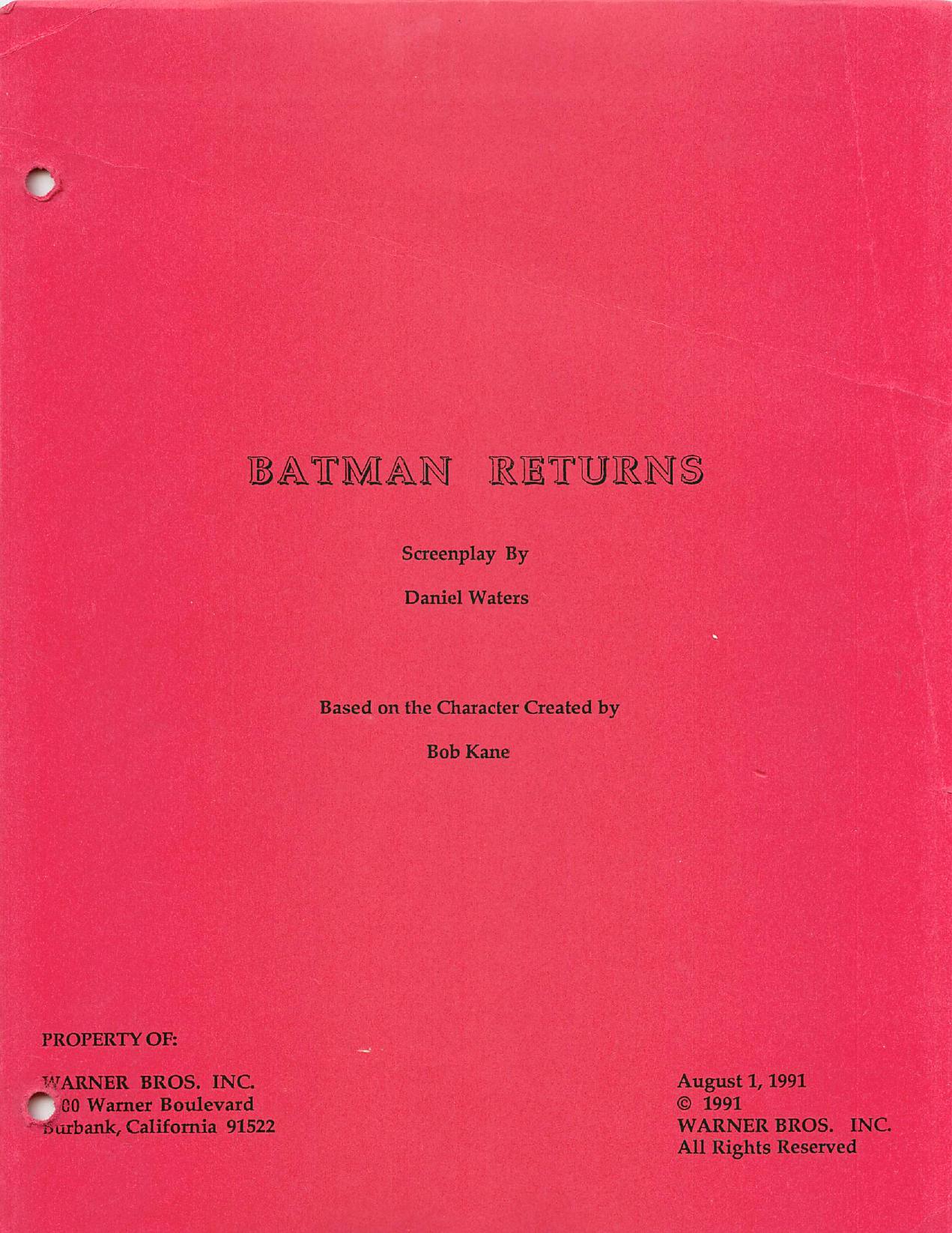 Batman Returns (Waters) by Unknown