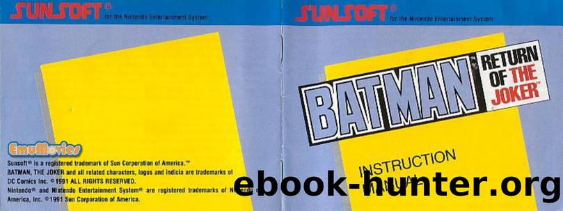 Batman by Return of the Joker (USA)-manual