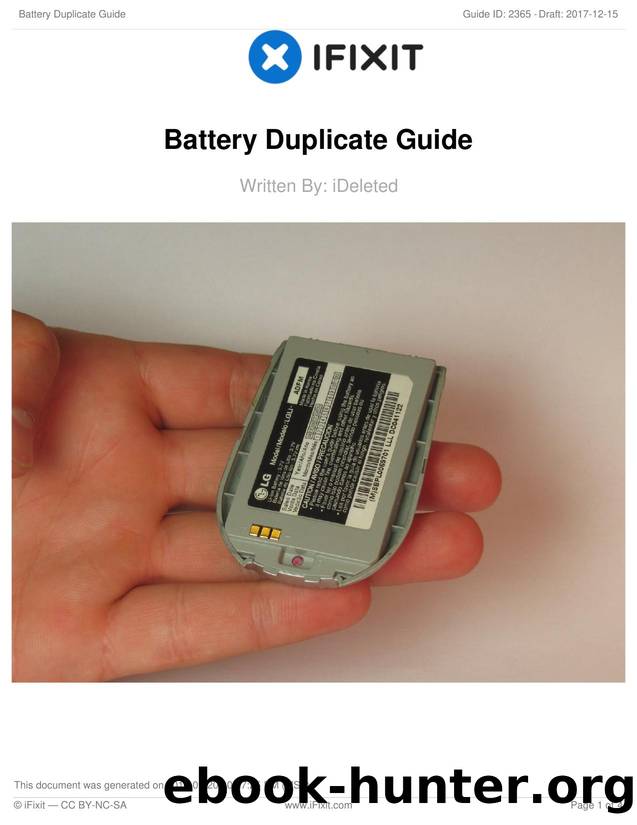 Battery Duplicate Guide by Unknown