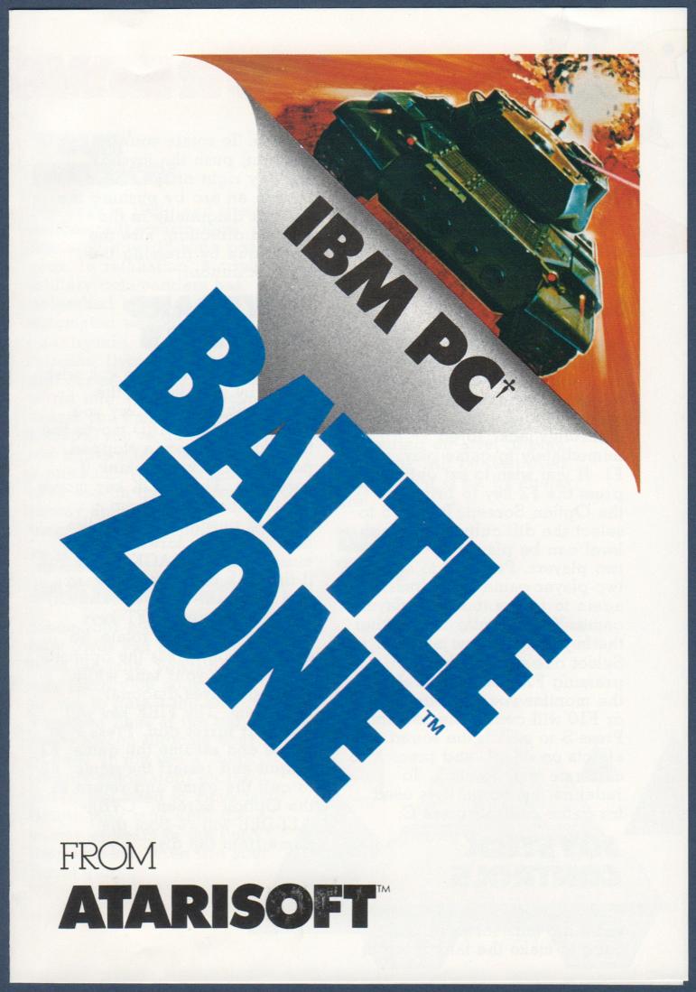 Battle Zone (1983) by Unknown