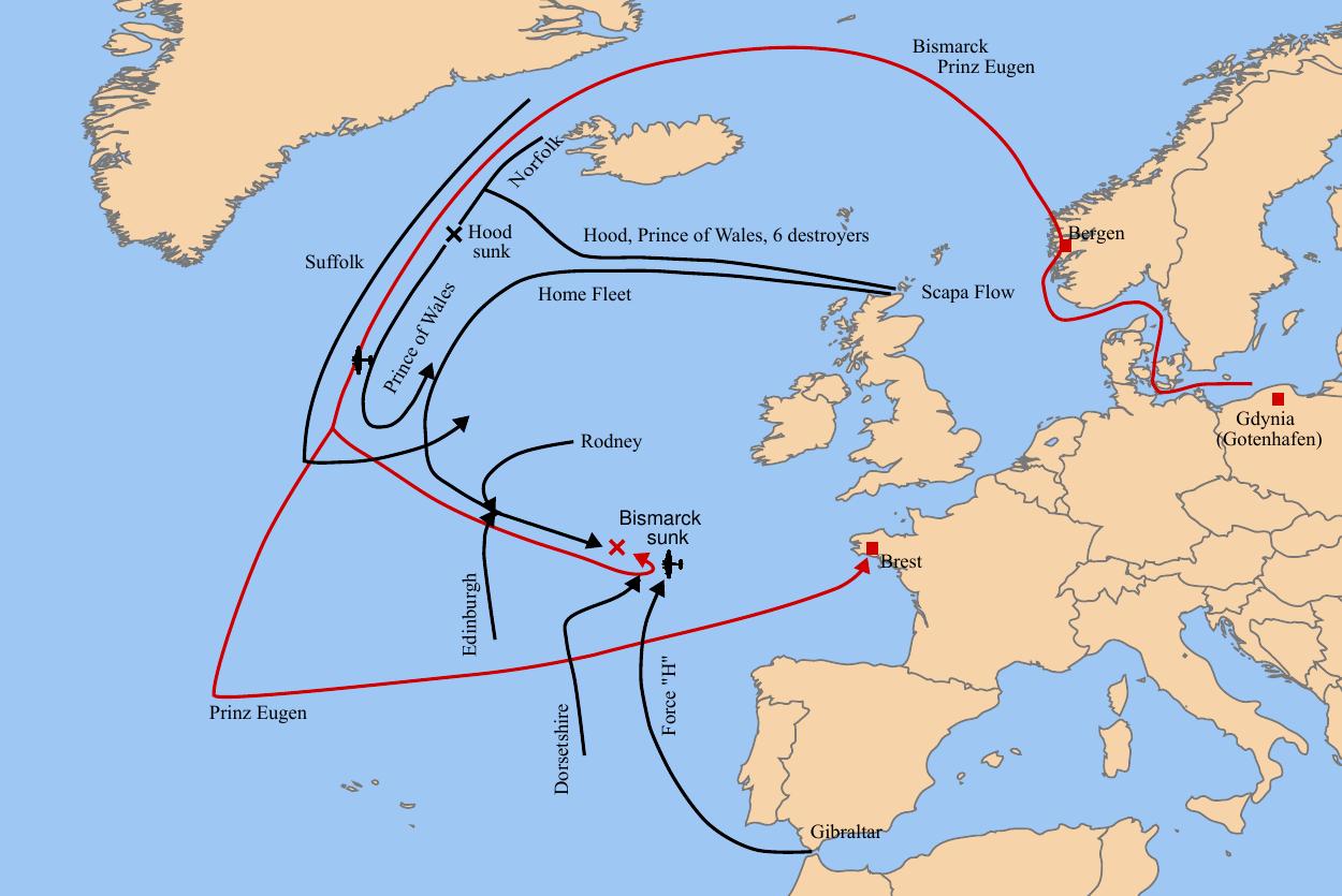 Battle of Denmark Strait by Unknown