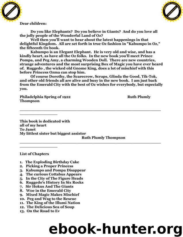 Baum, L Frank - Oz 16 by Baum L Frank