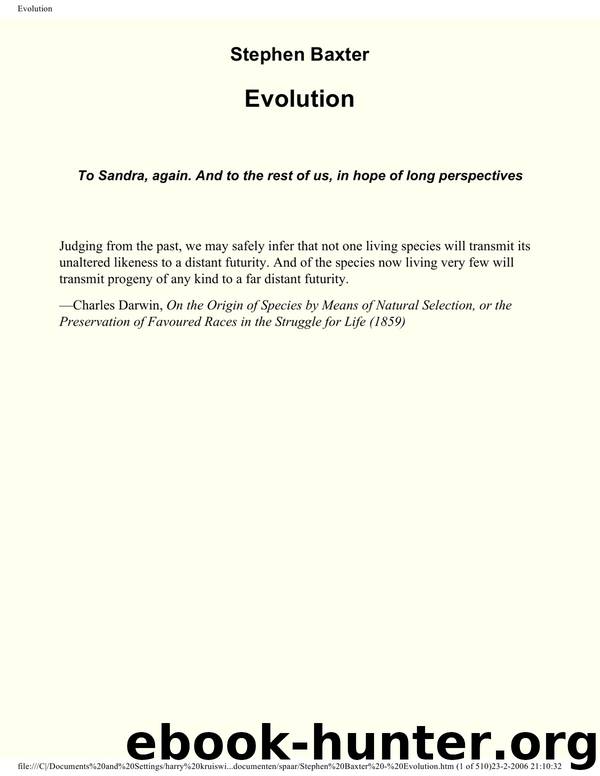 Baxter, Stephen - Evolution by Baxter Stephen