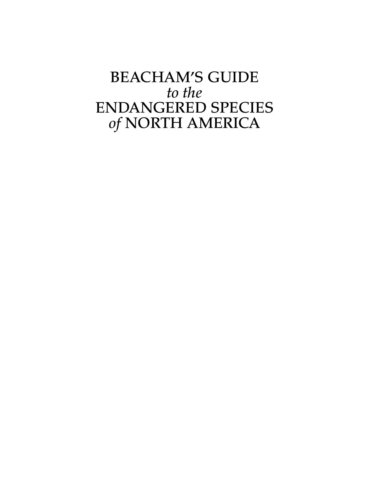 Beacham W., Castronova F.V., Sessine S. Beacham[ap]s Guide to the Endangered Species of North America (vol. 4) (2001)(en)(528s) by Unknown