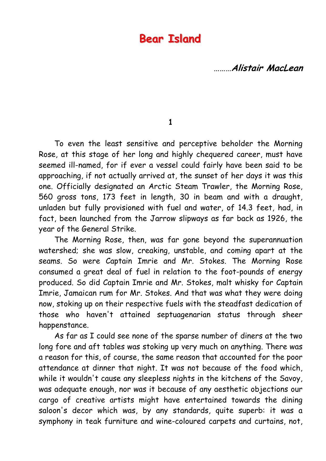 Bear Island by Alistair MacLean