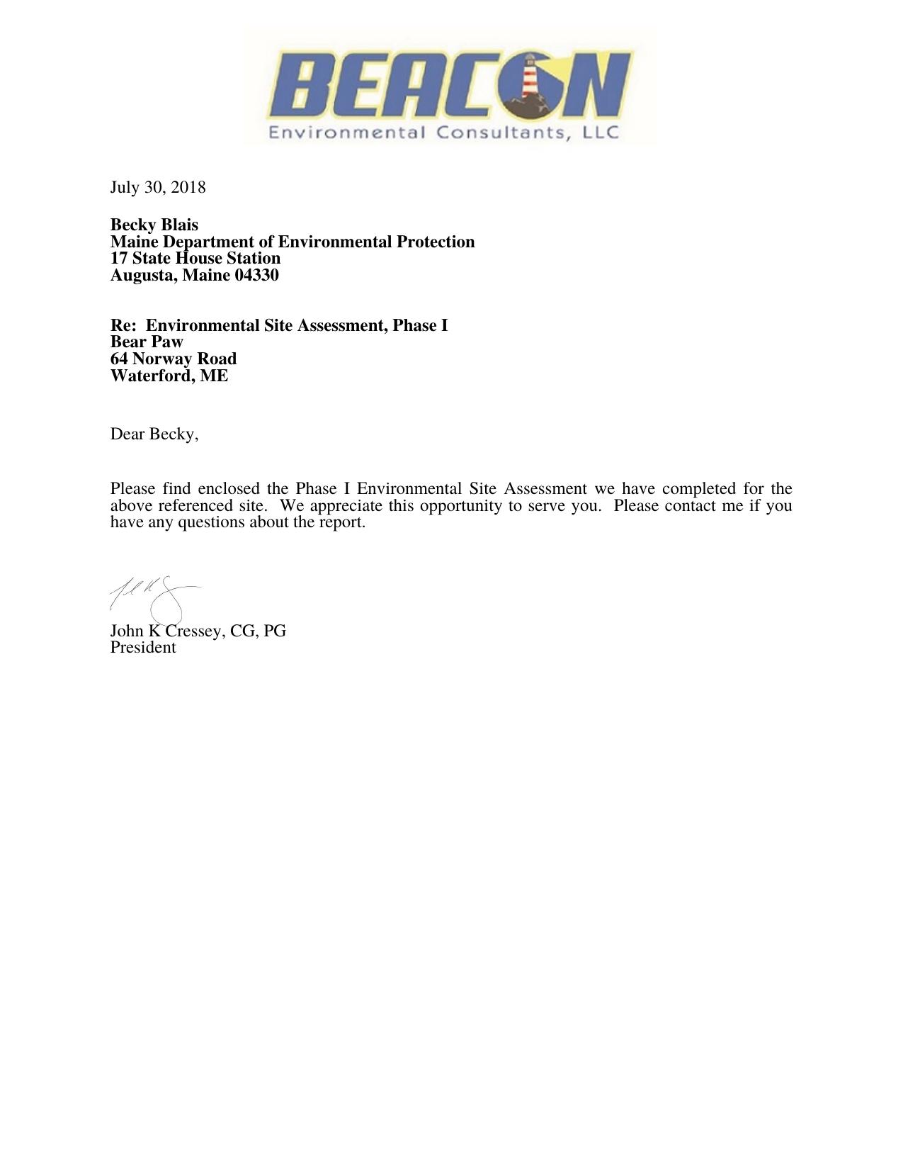Bear Paw Final Phase I ESA 07302018 by Unknown
