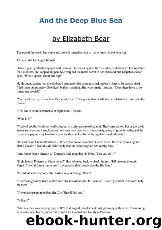 Bear, Elizabeth - And the Deep Blue Sea by Bear Elizabeth