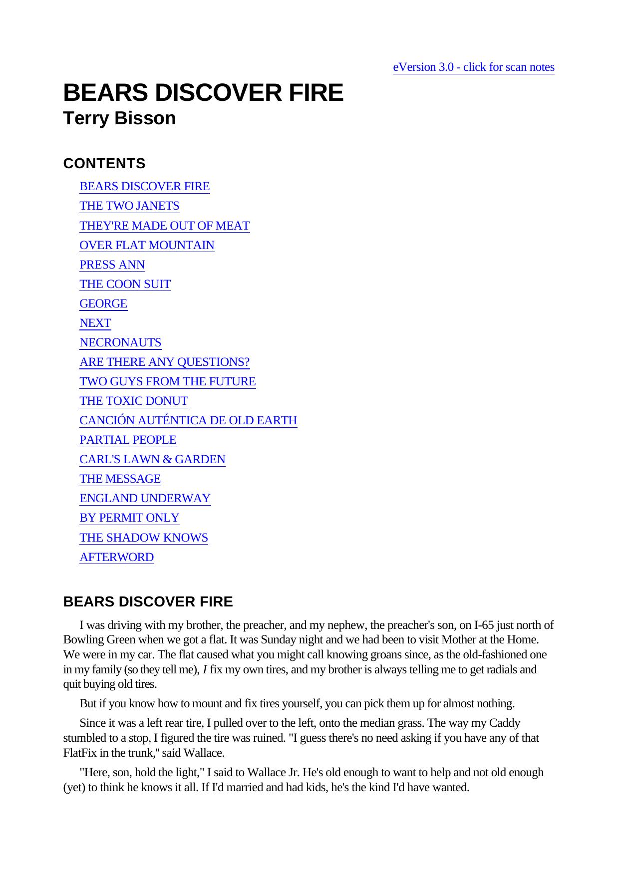 Bears Discover Fire by Bisson Terry