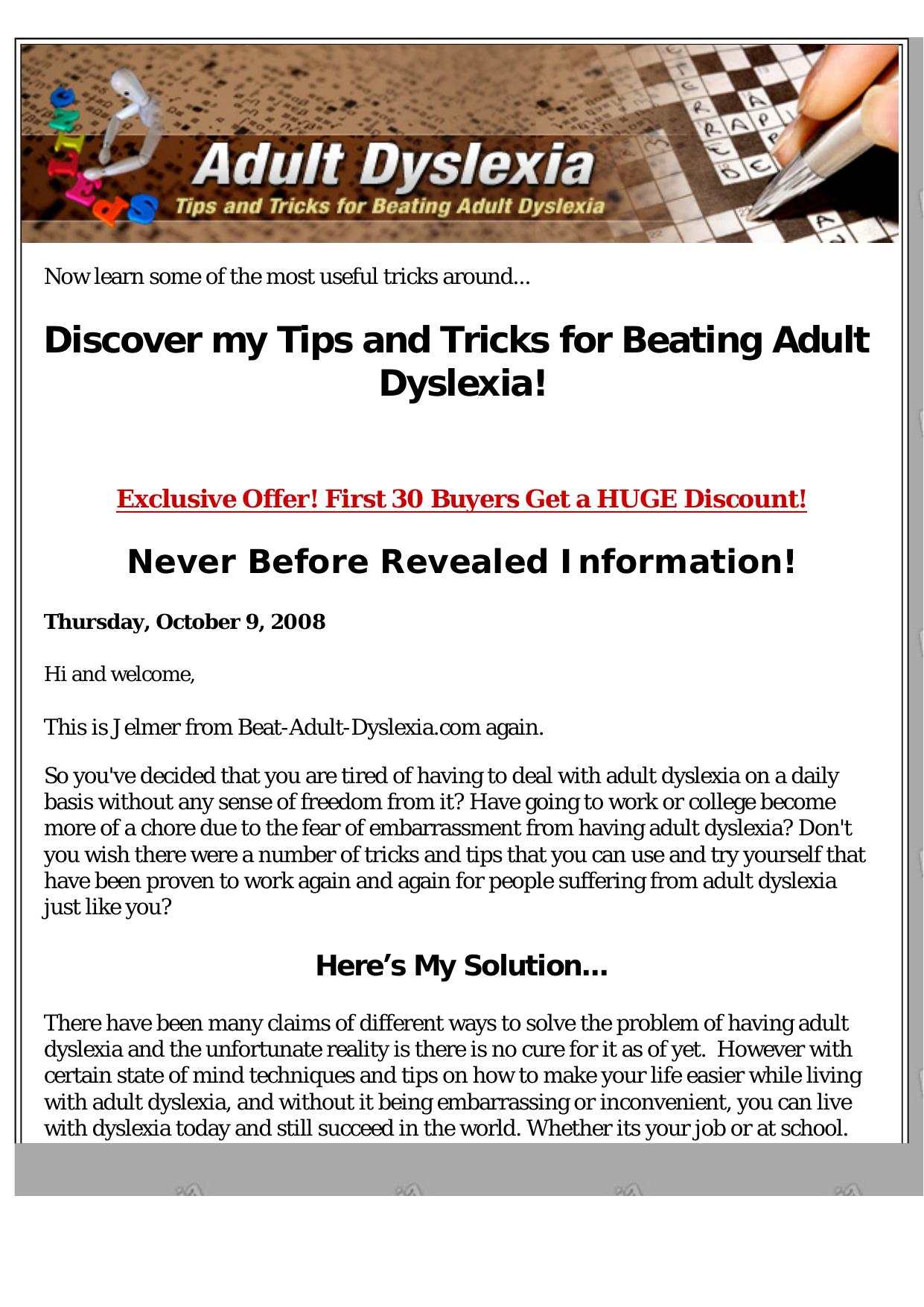 Beat Adult Dyslexia. by Best of Kuszter's Collection