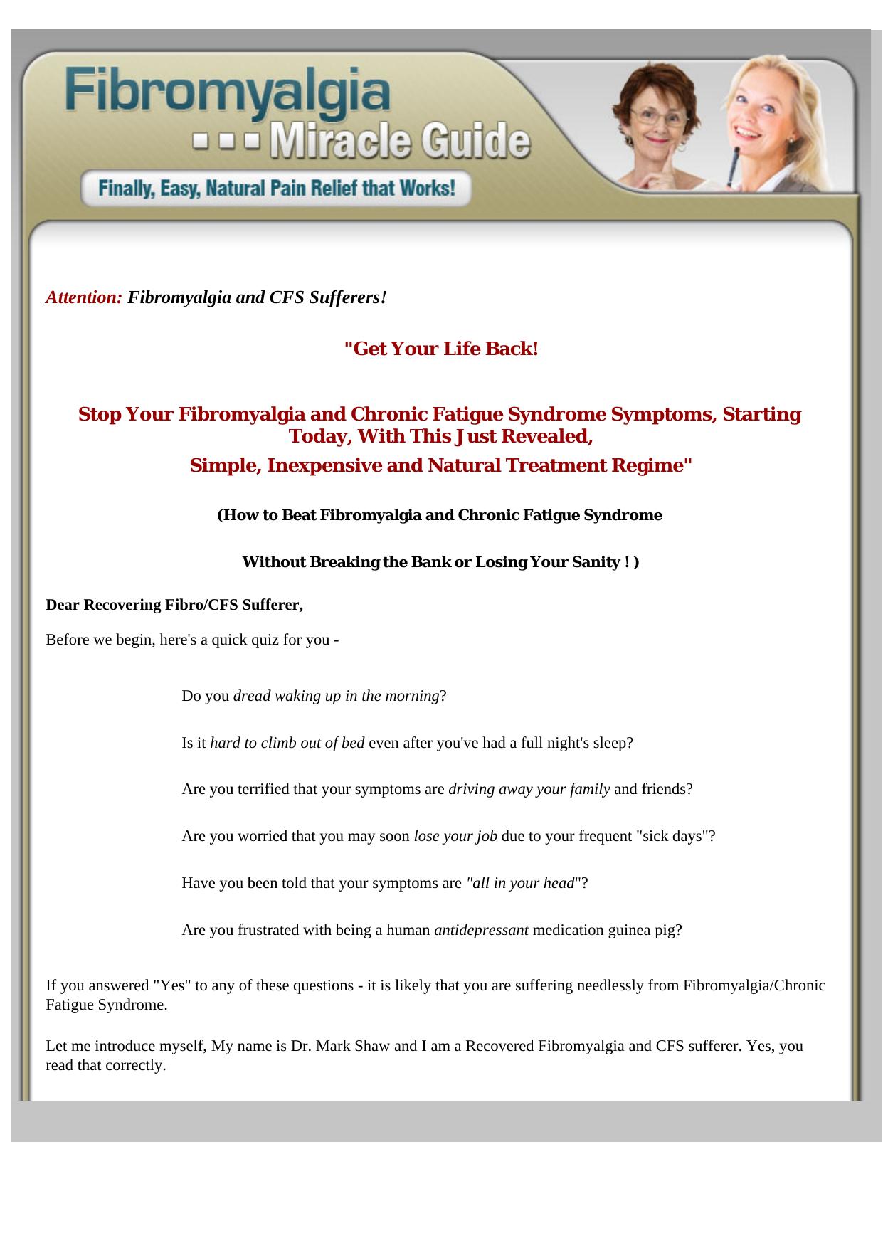 Beat Fibromyalgia And Chronic Fatigue Syndrome. by Best of Kuszter's Collection