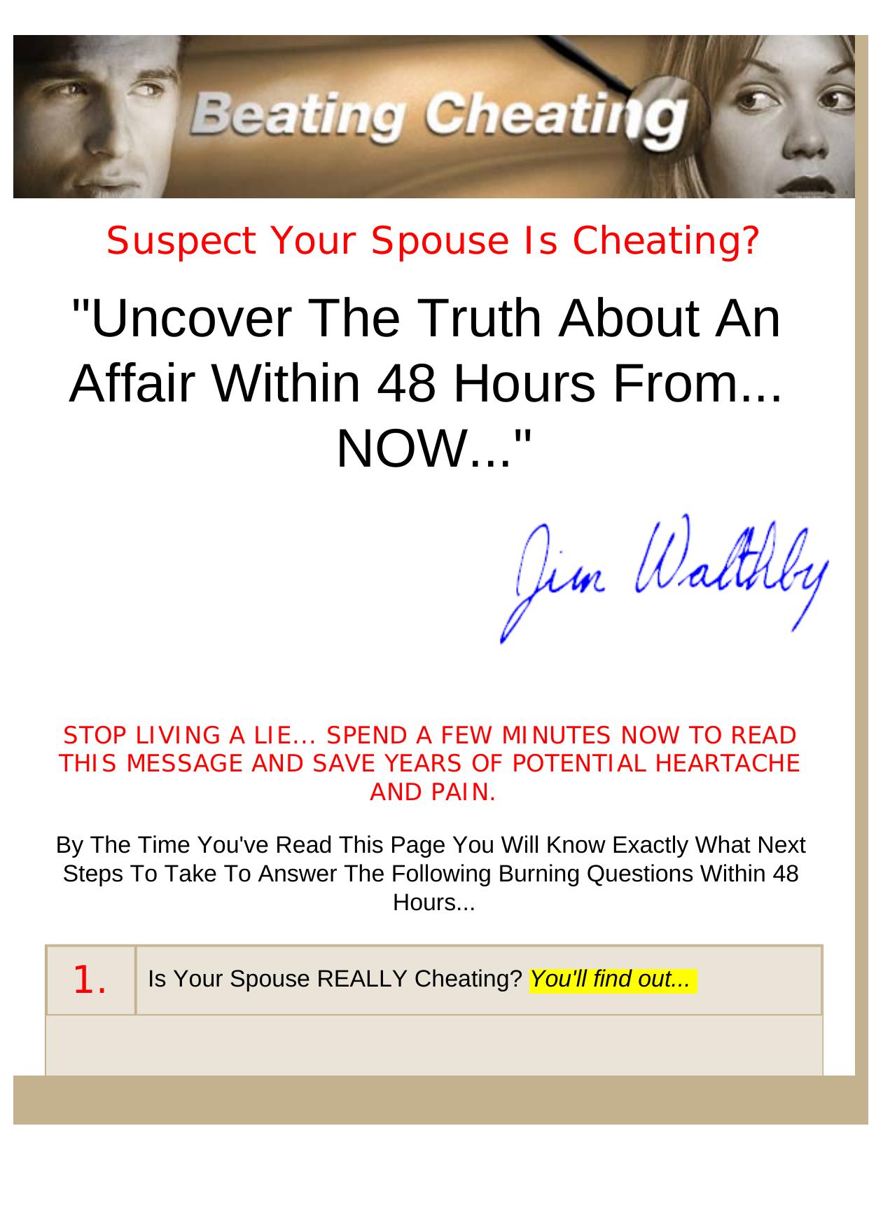 Beating Cheating- Expose A Cheater - New. by Best of Kuszter's Collection