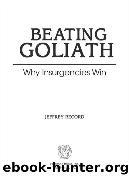 Beating Goliath by Jeffrey Record