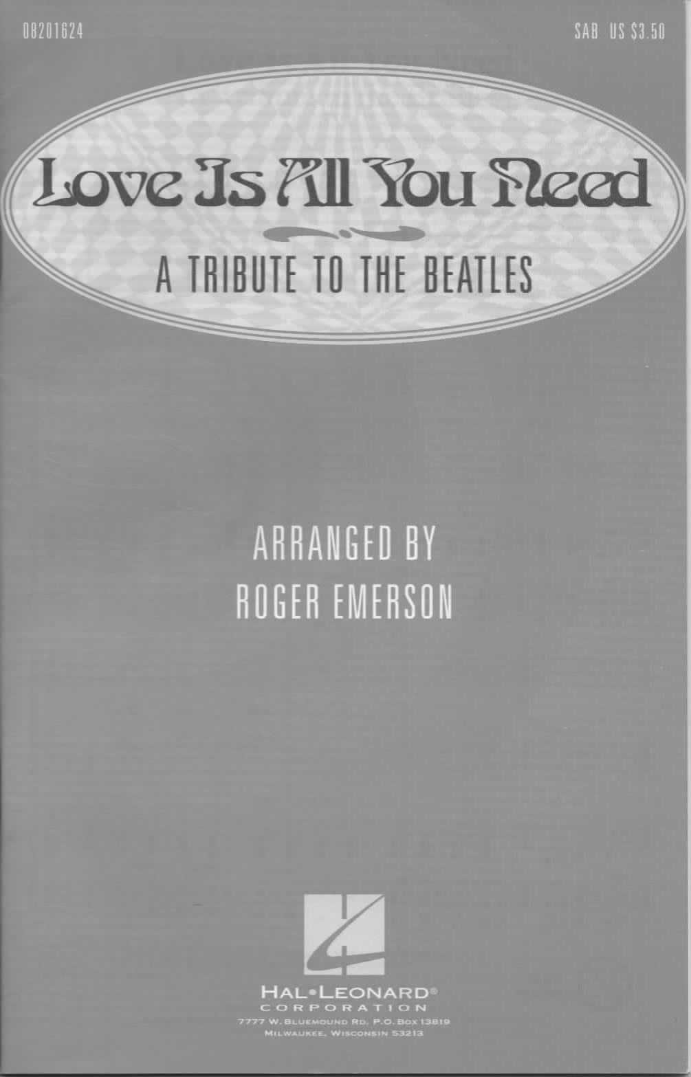Beatles Medley love is all you need by hal leonard