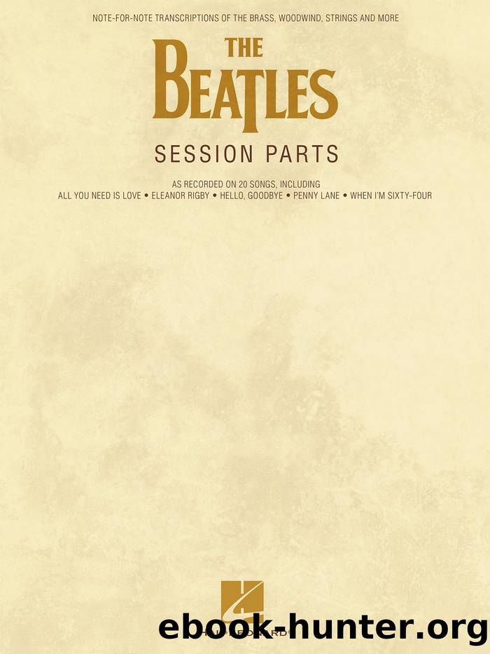 Beatles Session Parts (9781495011047) by Beatles (CRT)