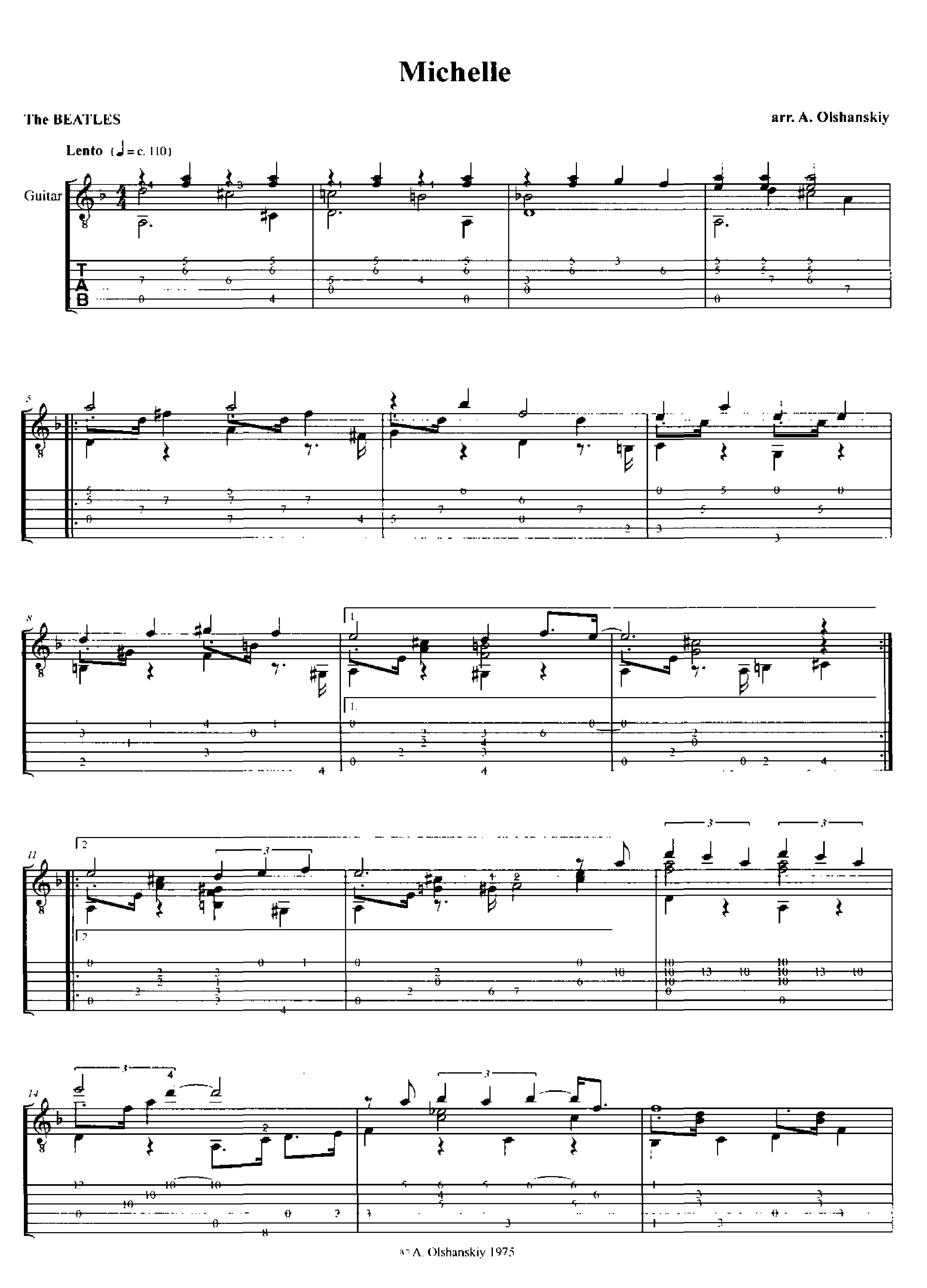 Beatles. 12 songs by Ольшанский А