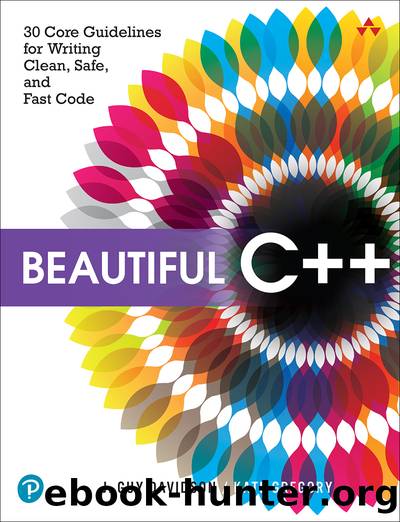 Beautiful C++: 30 Core Guidelines for Writing Clean, Safe, and Fast Code by J. Guy Davidson & Kate Gregory