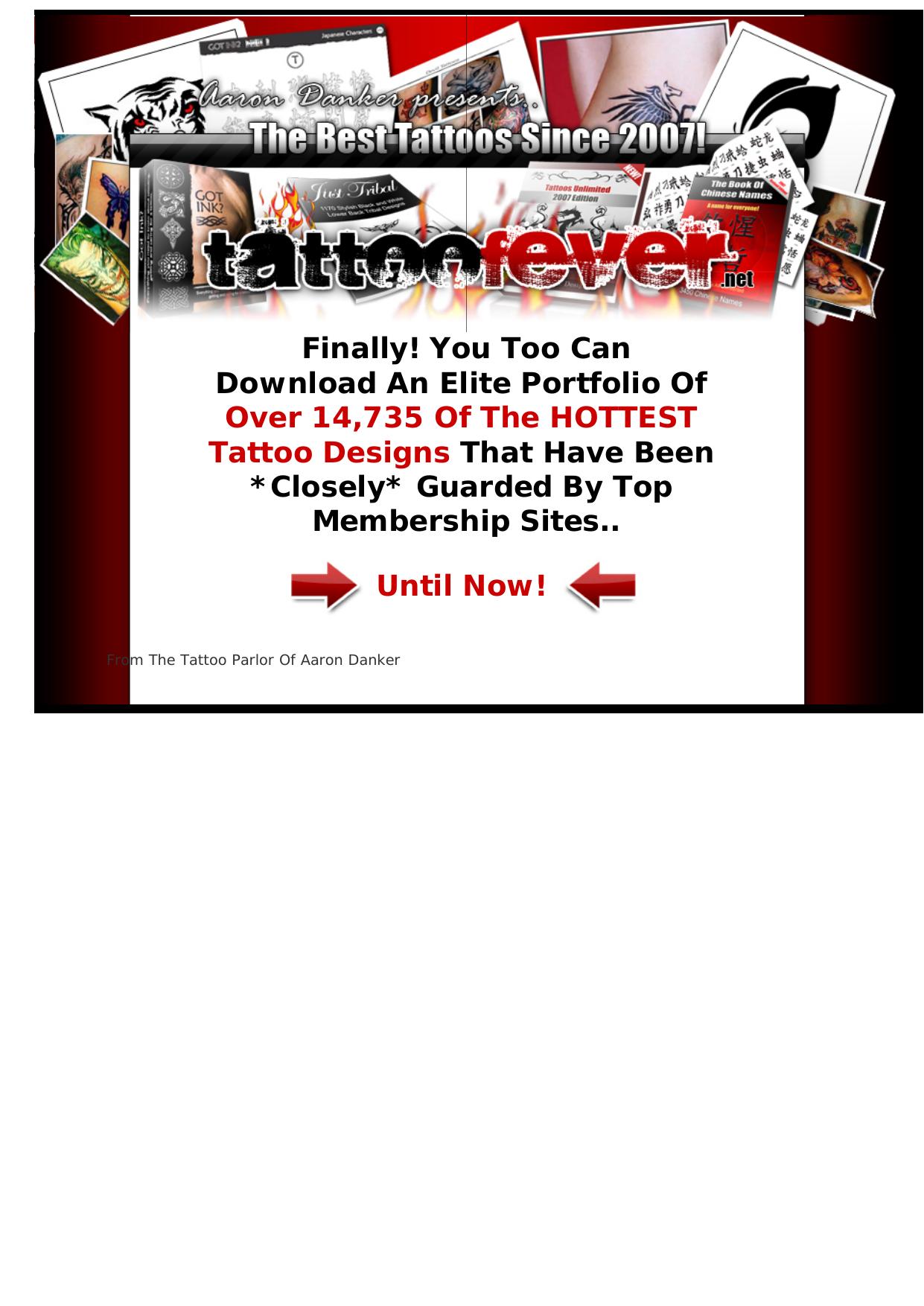 Beautifully Crafted Tattoo Designs Sales Page With New Oto! by Best of Kuszter's Collection