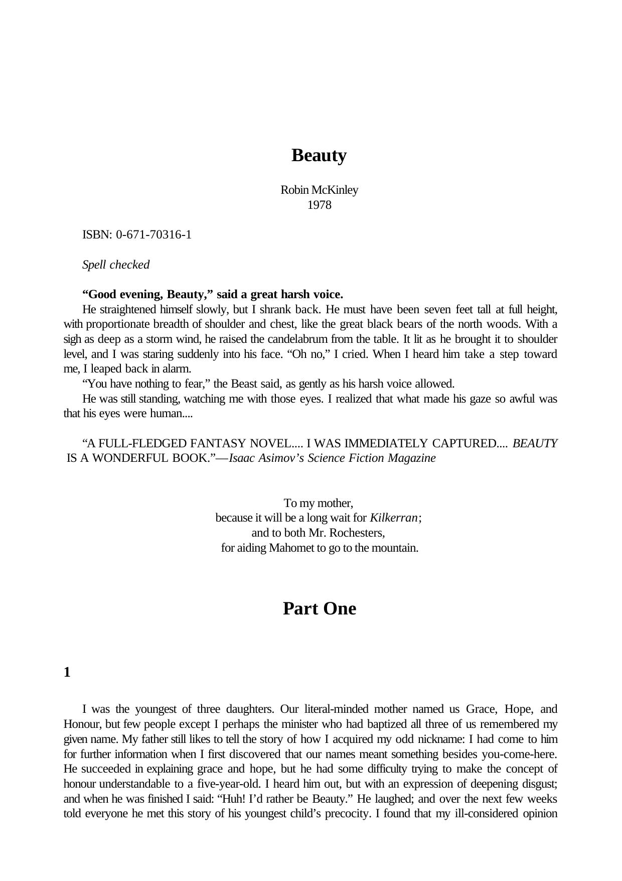 Beauty by McKinley Robin